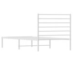 vidaXL Cadre de lit métal avec tête de lit blanc 100x200 cm