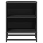 vidaXL Tables de chevet 2 Pièces noir 40x31x50 cm bois d'ingénierie métal