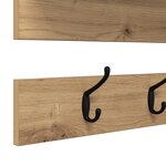 vidaXL Porte-manteau mural chêne artisanal 90 x 15 x 36 cm
