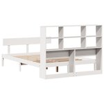 vidaXL Lit bibliothèque sans matelas blanc 120x190 cm bois pin massif