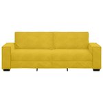 vidaXL Canapé à 3 places Jaune 220x78x84 cm Velours