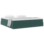 vidaXL Lit avec rangement et matelas Vert foncé 200 x 200 cm Velours