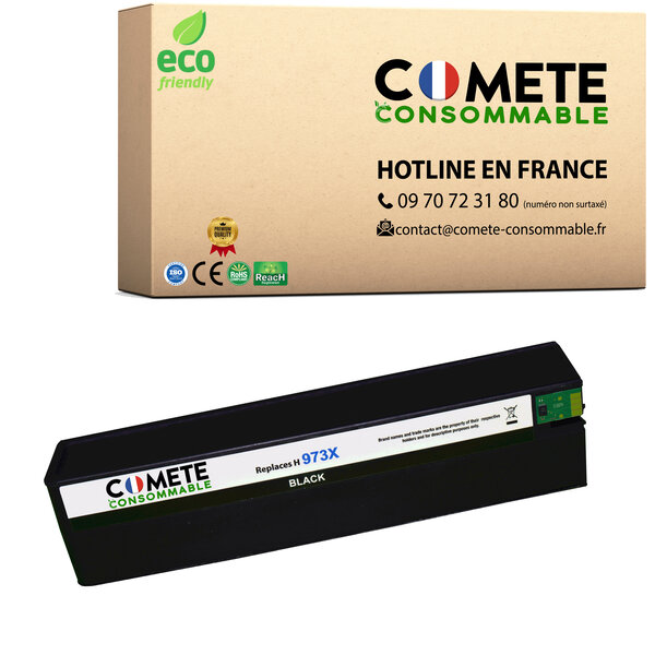 973X - 1 cartouche de toner compatible HP 973X Noir - Entreprise française - pour HP PageWide Managed MFP P57750, P55250; PageWide Pro 452, 477, MFP 477
