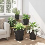 vidaXL Pots de plantes 24 Pièces Noir Ø 39 x 32 cm Plastique