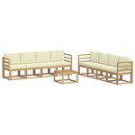 vidaXL Ensemble de canapés d'extérieur 9 Pièces Blanc et crème