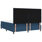 vidaXL Lit à ressorts avec matelas bleu super king en tissu