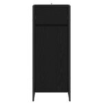 vidaXL Cabinet de salle de bain avec porte Chêne noir 40 x 30 x 100 cm