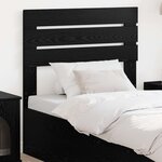 vidaXL Tête de lit Chêne noir 80 cm Bois d'ingénierie