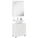 vidaXL Ensemble de mobilier de salle de bain TULUM Blanc brillant