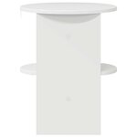 vidaXL Meuble d'appoint 2 Pièces Blanc Brillant Ø40 x 50 cm