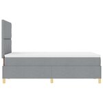 vidaXL Lit à sommier avec matelas et LED Gris clair 120x200 cm Tissu