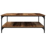 vidaXL Table basse Bois ancien 100 x 100 x 40 cm Bois d'ingénierie