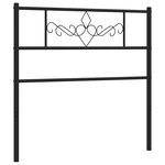 vidaXL Tête de lit de remplacement métal noir 107 cm