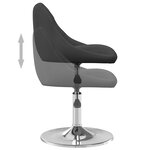 vidaXL Chaises pivotantes à manger lot de 2 Noir Velours