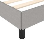 vidaXL Cadre de lit Gris clair 90x200 cm Tissu