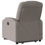 vidaXL Fauteuil inclinable de massage électrique Taupe Tissu