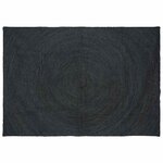 vidaXL Tapis de surface Rectangulaire Gris foncé 200 x 290 cm Jute