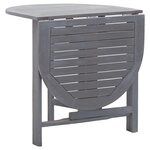 vidaXL Table de jardin Gris 120x70x74 cm Bois d'acacia massif