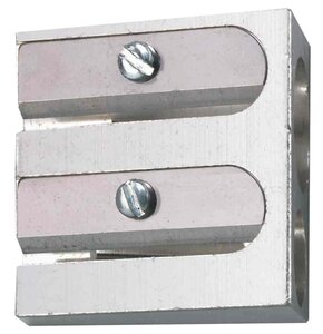 Taille-crayons duo, en aluminium, forme biseautée HERLITZ