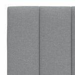 vidaXL Coussin de tête de lit gris clair 160 cm tissu