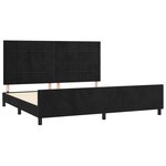 vidaXL Cadre de lit sans matelas noir 200x200 cm velours