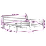 vidaXL Cadre de lit et tête de lit sans matelas cire marron 150x200 cm