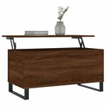 vidaXL Table basse Chêne marron 90x44 5x45 cm Bois d'ingénierie