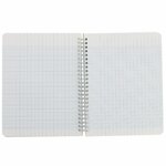 Cahier spiralé 17 x 22 cm 180p 70G grands carreaux colrois aléatoires CONQUÉRANT