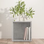 vidaXL Table d'appoint Gris béton 33x33x34 5 cm Bois d'ingénierie