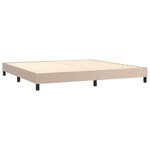 vidaXL Sommier à lattes de lit avec matelas Cappuccino 200x200 cm