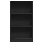 vidaXL Bibliothèque noir 60x24x109 cm bois d'ingénierie