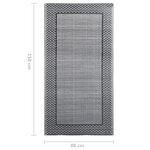 vidaXL Tapis d'extérieur Gris 80x150 cm PP