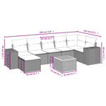 vidaXL Salon de jardin avec coussins 8 Pièces beige résine tressée