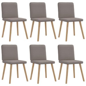 vidaXL Chaises à manger lot de 6 taupe tissu