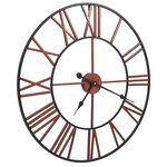vidaXL Horloge murale Métal 58 cm Rouge