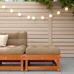 vidaXL Repose-pieds de jardin Pin massif Brun Ciré 61 x 60 5 x 30 cm