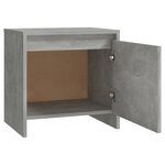 vidaXL Table de chevet gris béton 45x34x44 5 cm bois d'ingénierie