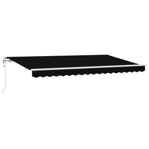 vidaXL Auvent Rétractable Noir et Blanc