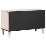 vidaXL Meuble TV Blanc 80 x 31 5 x 46 cm Bois de mangue massif