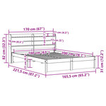 vidaXL Cadre de lit avec tête de lit sans matelas 160x200 cm