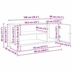 vidaXL Meuble TV chêne artisanal 100 x 40 x 45 cm Bois d'ingénierie