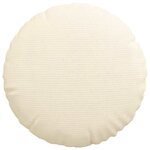 vidaXL Coussins de siège 2 Pièces Crème Ø 40 cm Tissu en velours côtelé