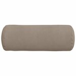 vidaXL Coussins d'accent 2 Pièces Taupe Ø 25 x 70 cm Tissu en microfibre