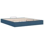 VidaXL Cadre de lit ottoman sans matelas bleu 180x200 cm tissu