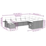 vidaXL Salon de jardin 10 Pièces avec coussins marron résine tressée