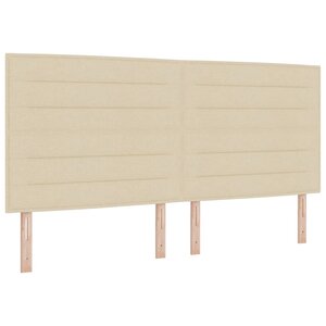 vidaXL Tête de lit Crème 200 cm tissu