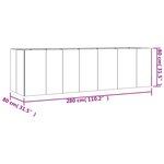 vidaXL Lit surélevé de jardin 280x80x80 cm acier corten