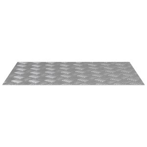 vidaXL Plaques à damier 2 Pièces Argent 70 x 50 cm Aluminium