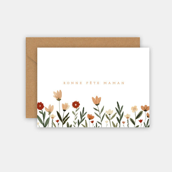 Carte fêtes des mères - prairie