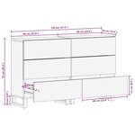 vidaXL Buffets 2 Pièces 60x34x75 cm bois de manguier massif brut